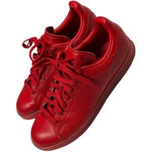 Adidas Stan Smith Sneakers Scarlet Red Adicolor Lace-Up‎ Low Top Men's 9.5 Shoes